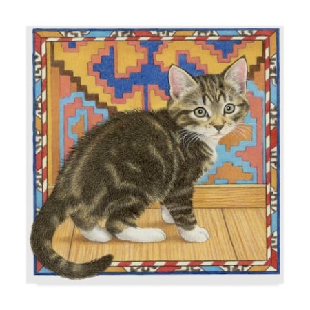 Francien Van Westering 'Kitten Over Abstract' Canvas Art,35x35